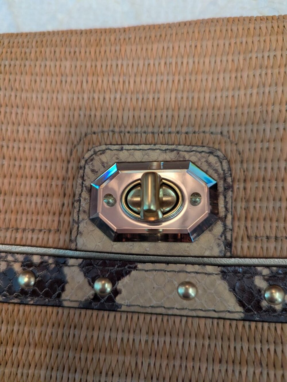 Coach straw Python clutch - Picture 3 of 11